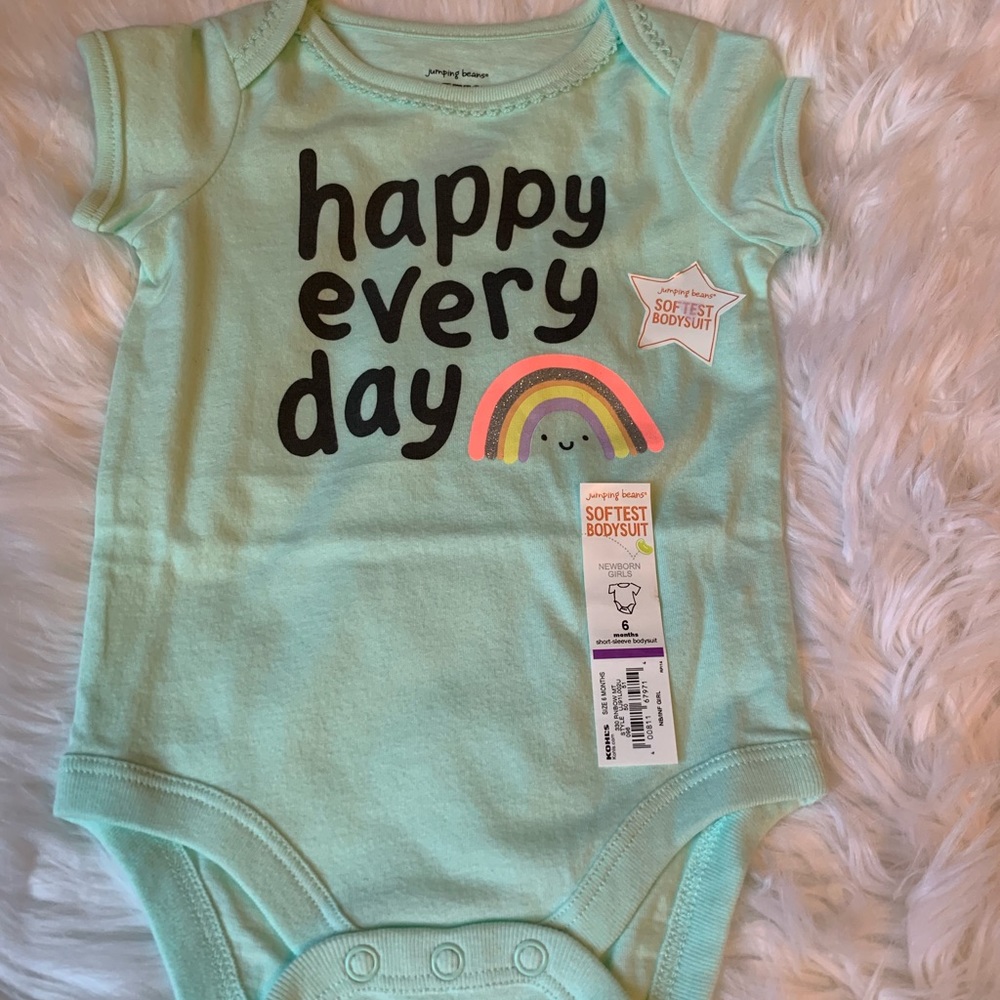 Jumping Beans Baby Girl Bodysuit Size 6 Months NWT